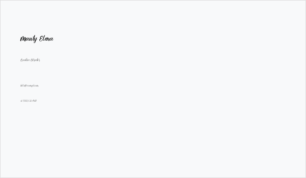 Mauty Elena Business Card