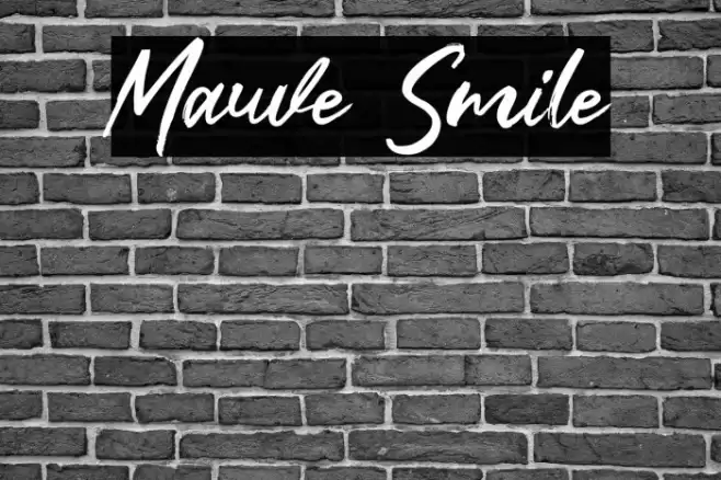 Mauve Smile Font examples