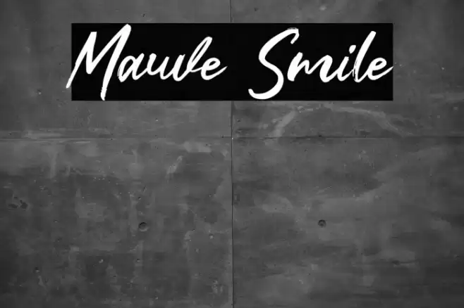 Mauve Smile Font examples