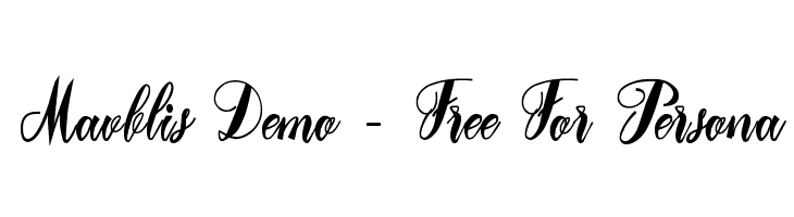 Mavblis Demo - Free For Persona  baixar fontes gratis