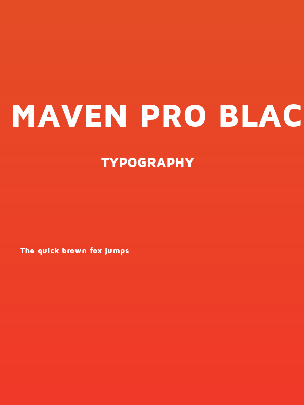Maven Pro Black Poster