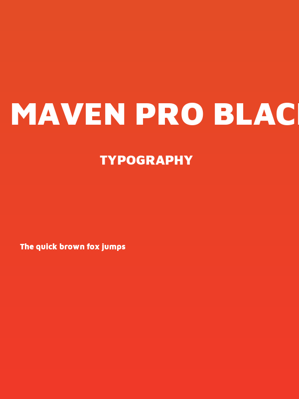 Maven Pro Black Poster