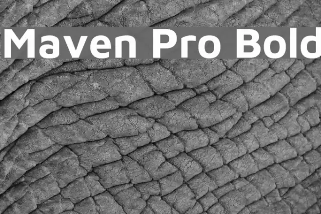 Maven Pro Bold Fonte examples