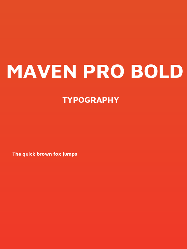 Maven Pro Bold Poster