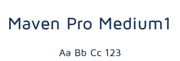 Maven Pro Medium1 Font Preview