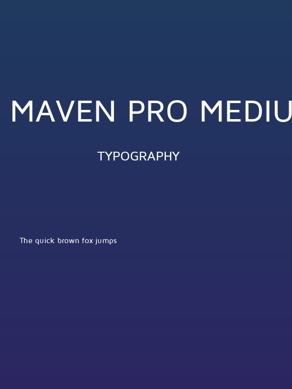 Maven Pro Medium1 Poster