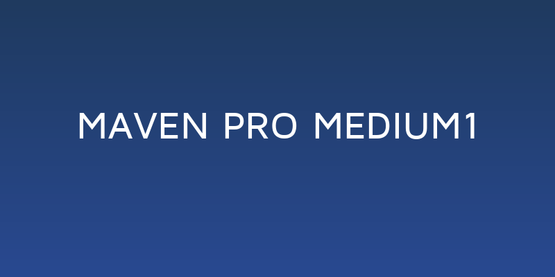 Maven Pro Medium1 Social Header