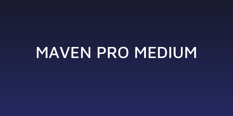 Maven Pro Medium Social Header