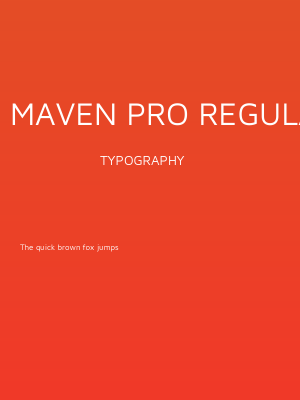 Maven Pro Regular Poster