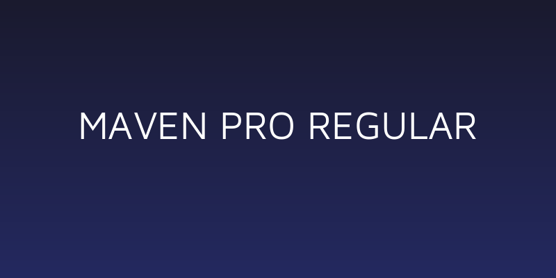 Maven Pro Regular Social Header