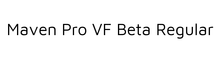 Maven Pro VF Beta Regular Font