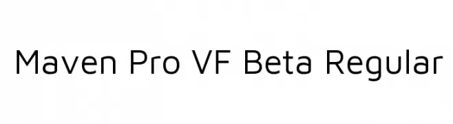Maven Pro VF Beta Regular  Frei Schriftart Herunterladen