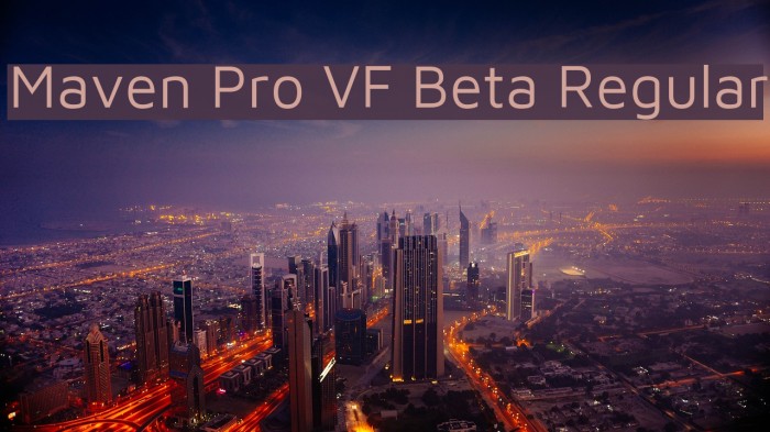 Maven Pro VF Beta Regular Font examples