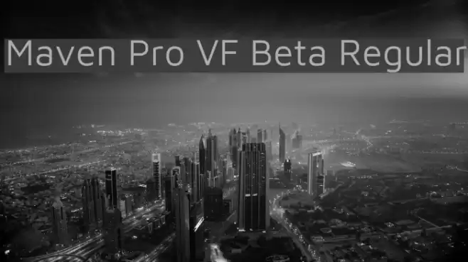 Maven Pro VF Beta Regular Fonte examples