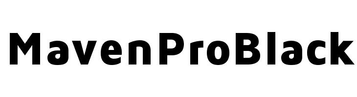 MavenProBlack Font