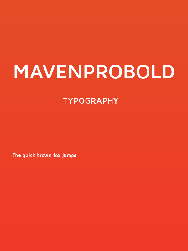 MavenProBold Poster