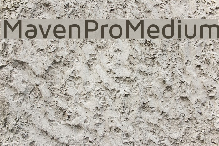 MavenProMedium Font examples