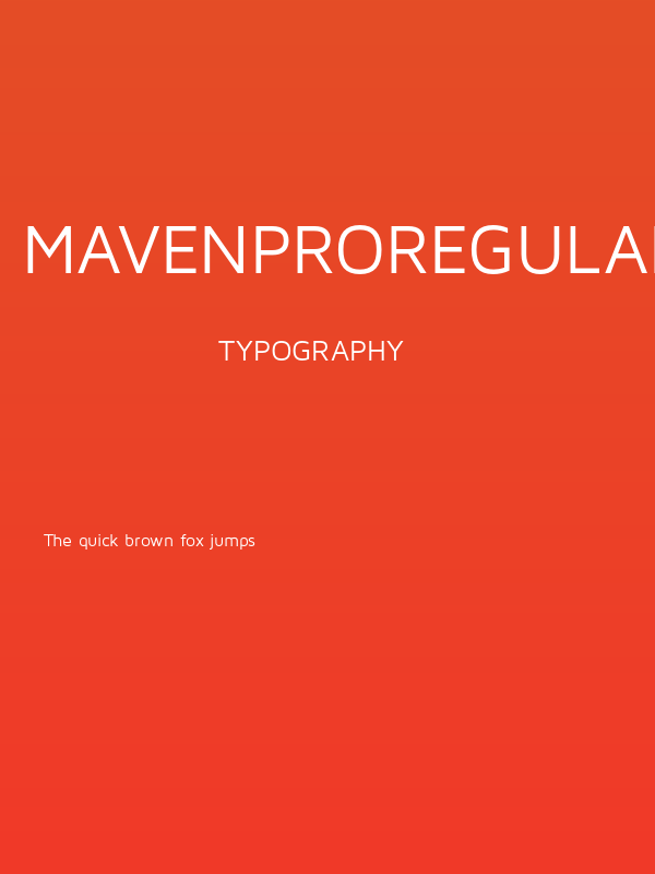 MavenProRegular Poster