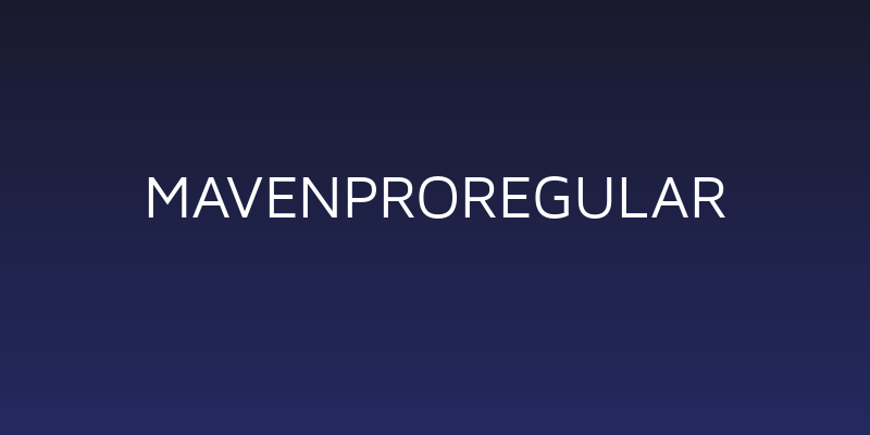 MavenProRegular Social Header