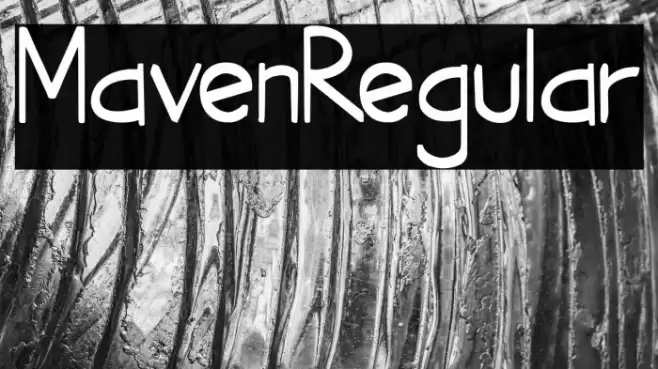 MavenRegular Font examples