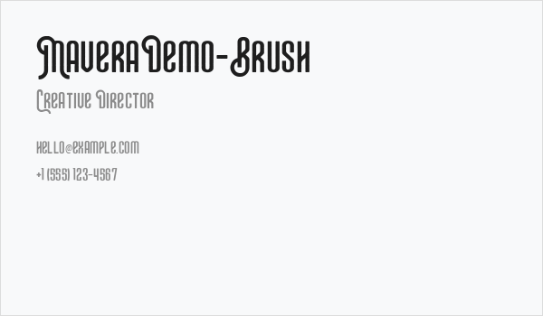 MaveraDemo-Brush Business Card