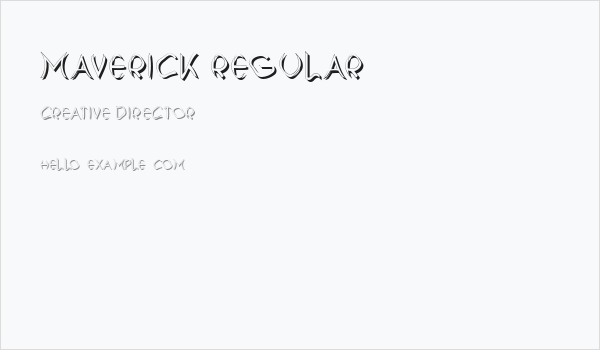 Maverick Regular Business Card