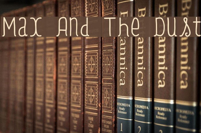Max And The Dust Font examples