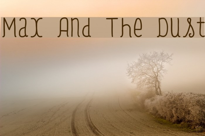 Max And The Dust Font examples