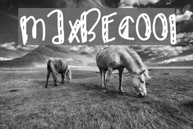 MaxBeCool Font examples