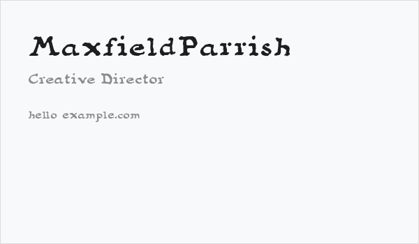 MaxfieldParrish140 Business Card
