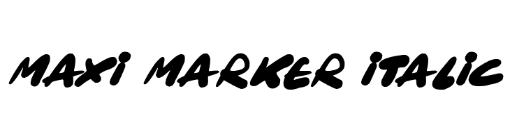 Maxi Marker Italic  Free Fonts Download