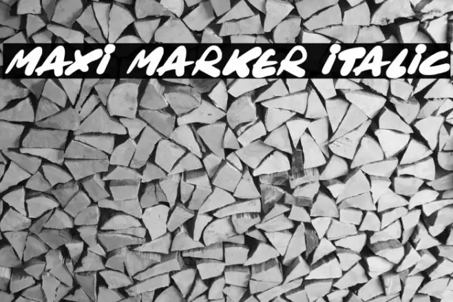 Maxi Marker Italic Font examples