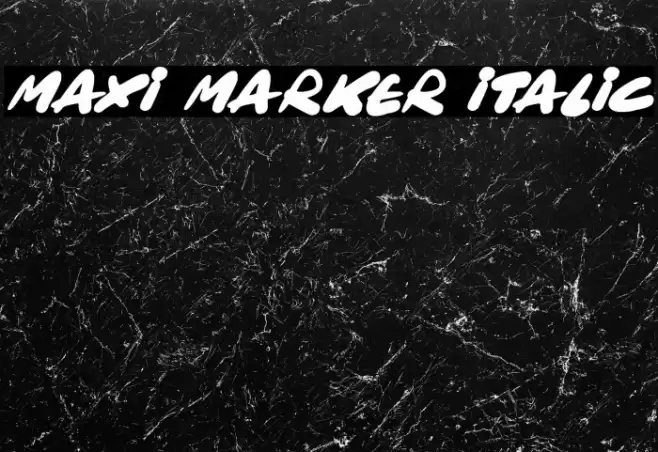 Maxi Marker Italic Font examples