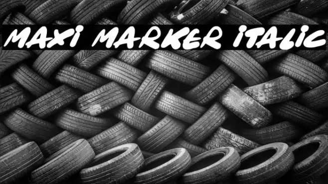 Maxi Marker Italic Font examples