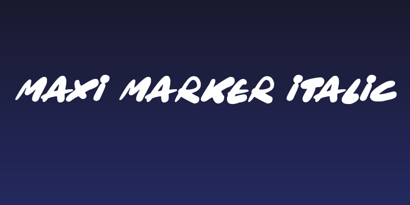 Maxi Marker Italic Social Header