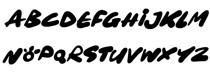 Maxi Marker Italic Font LOWERCASE
