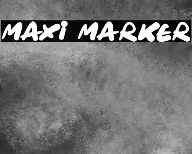Maxi Marker Font examples