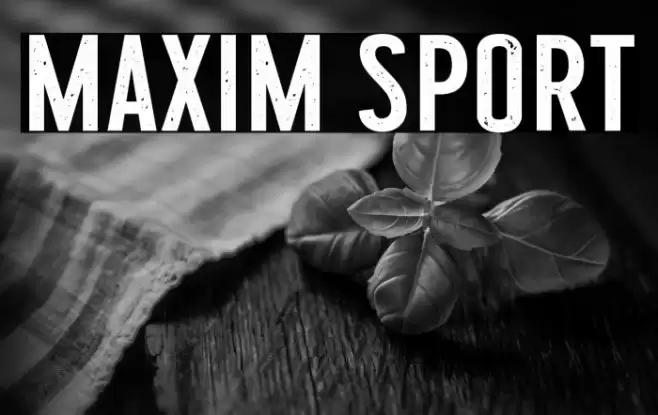 Maxim Sport Font examples