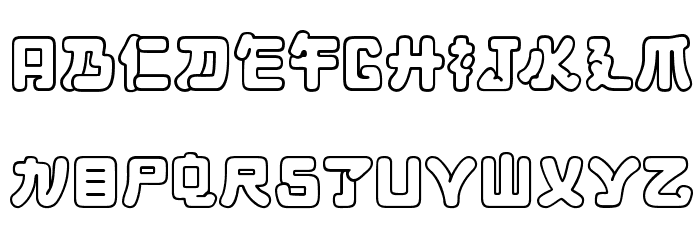 MaximageJululuOutline Font LOWERCASE