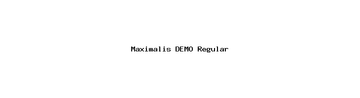 Maximalis DEMO Regular  免费字体下载