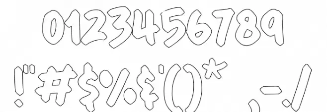 Maximback Outline Font OTHER CHARS