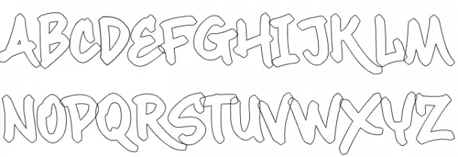 Maximback Outline Font UPPERCASE