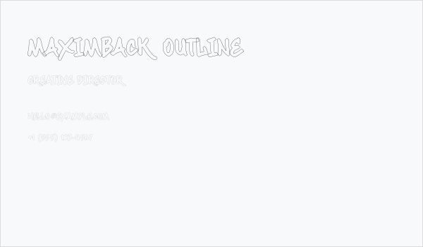 Maximback Outline Business Card