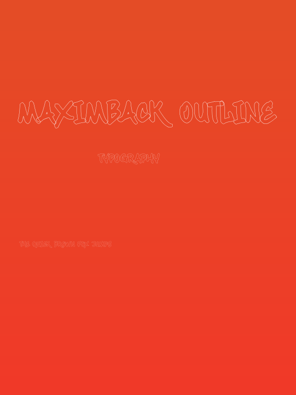 Maximback Outline Poster