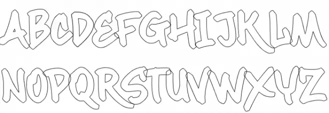 Maximback Outline Font LOWERCASE