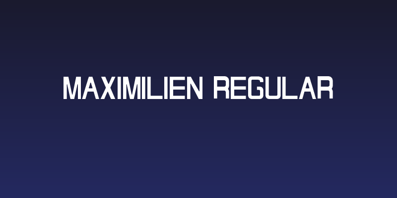 Maximilien Regular Social Header