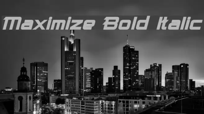 Maximize Bold Italic examples