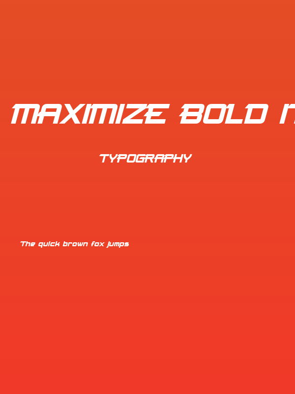 Maximize Bold Italic Poster