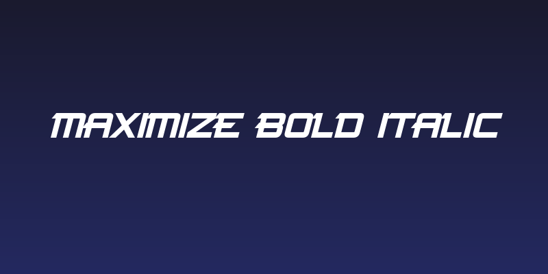 Maximize Bold Italic Social Header