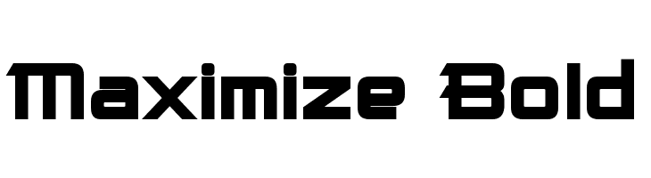 Maximize Bold  नि: शुल्क फ़ॉन्ट्स डाउनलोड